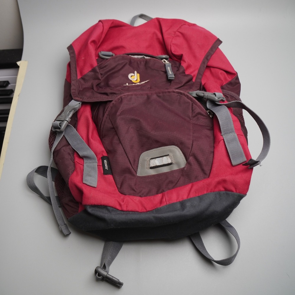 Deuter Junior Kids Hiking Backpack Red Burgundy Outdoor Daypack